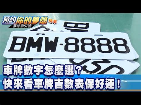 車牌 吉祥數字|車牌怎麼選比較好？數字五行解析吉凶秘訣完整教學